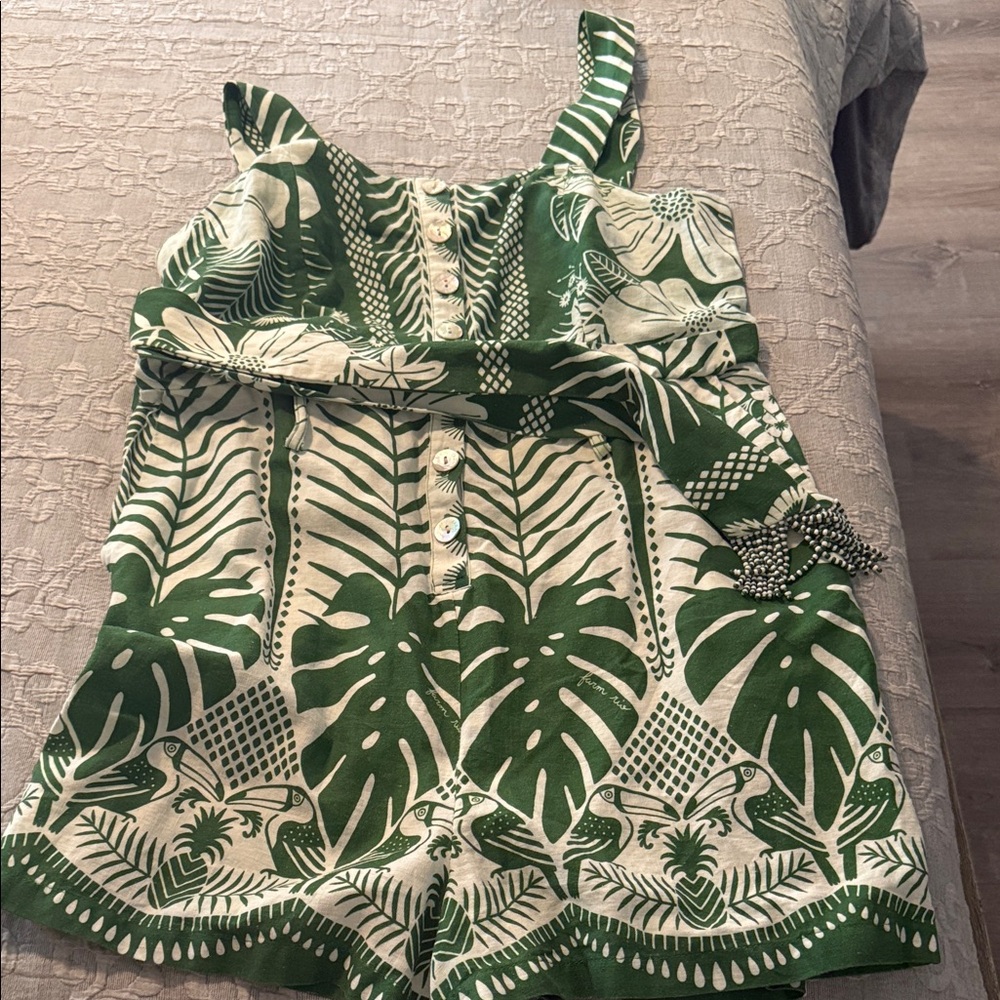 FARM Rio Tropical Green Romper